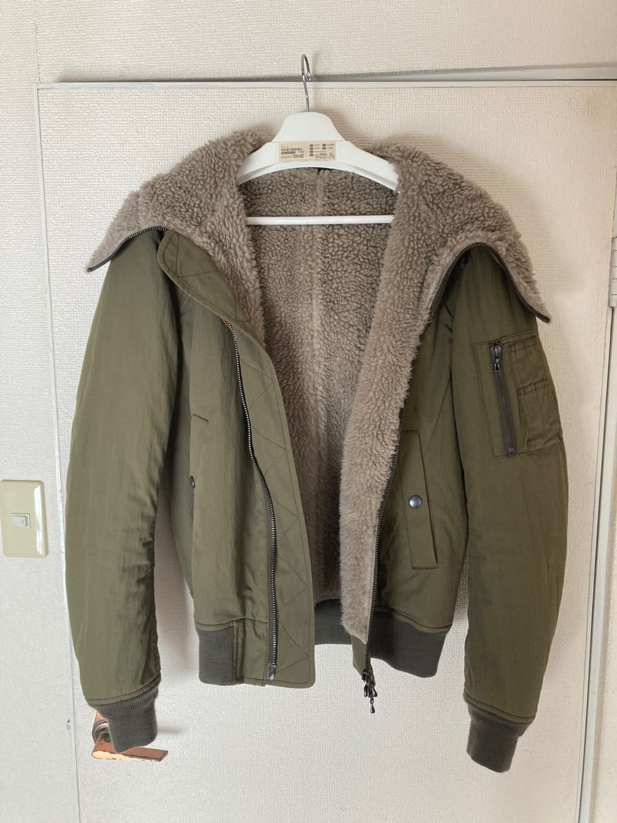 [ATTACHMENT] 12AW C/NウェザーN-2B 裏ボア フライトジャケット 3 カーキ アタッチメント LL 送料無料