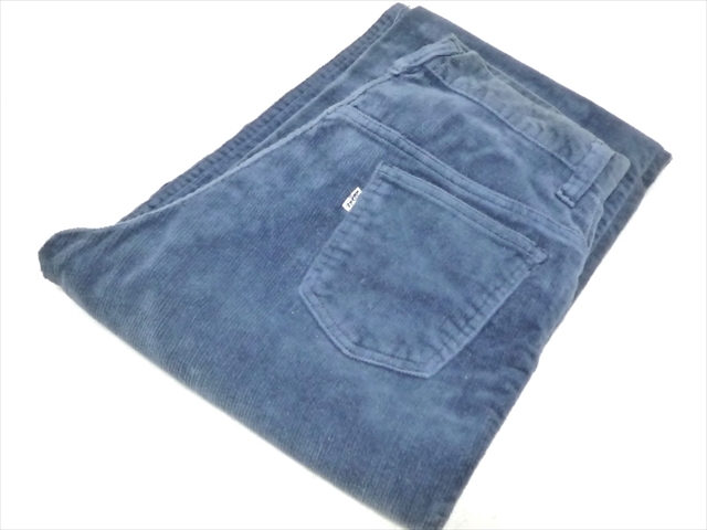 70’ｓ ビンテージ Levi's for Gals リーバイス BIG E ベロア コーデュロイパンツ 群青色 ブーツカット ボトム レディース USA古着 美品