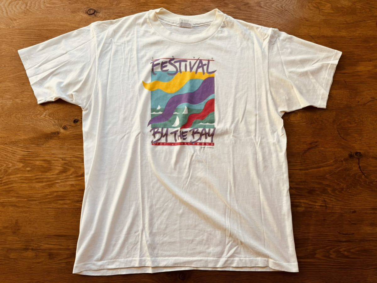 vintage 80's Hanes Fifty-Fifty 1990’s FESTIVAL BY THE BAY CITY of RICHMOND Tシャツ