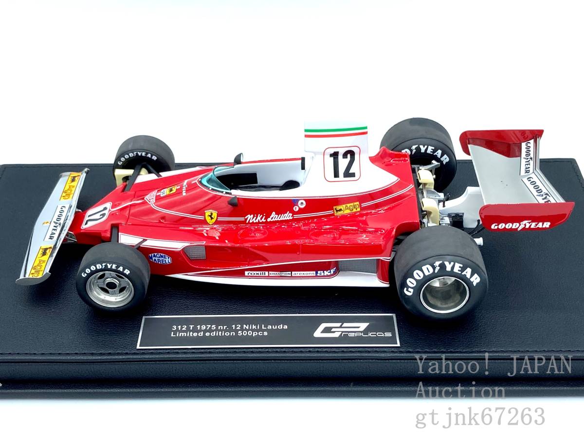 GP Replicas 1/18 Ferrari Ferrari 312T #12 N.laudaTOPMARQUES top maru kes1975 World Champion with SHOWCASE GP026A