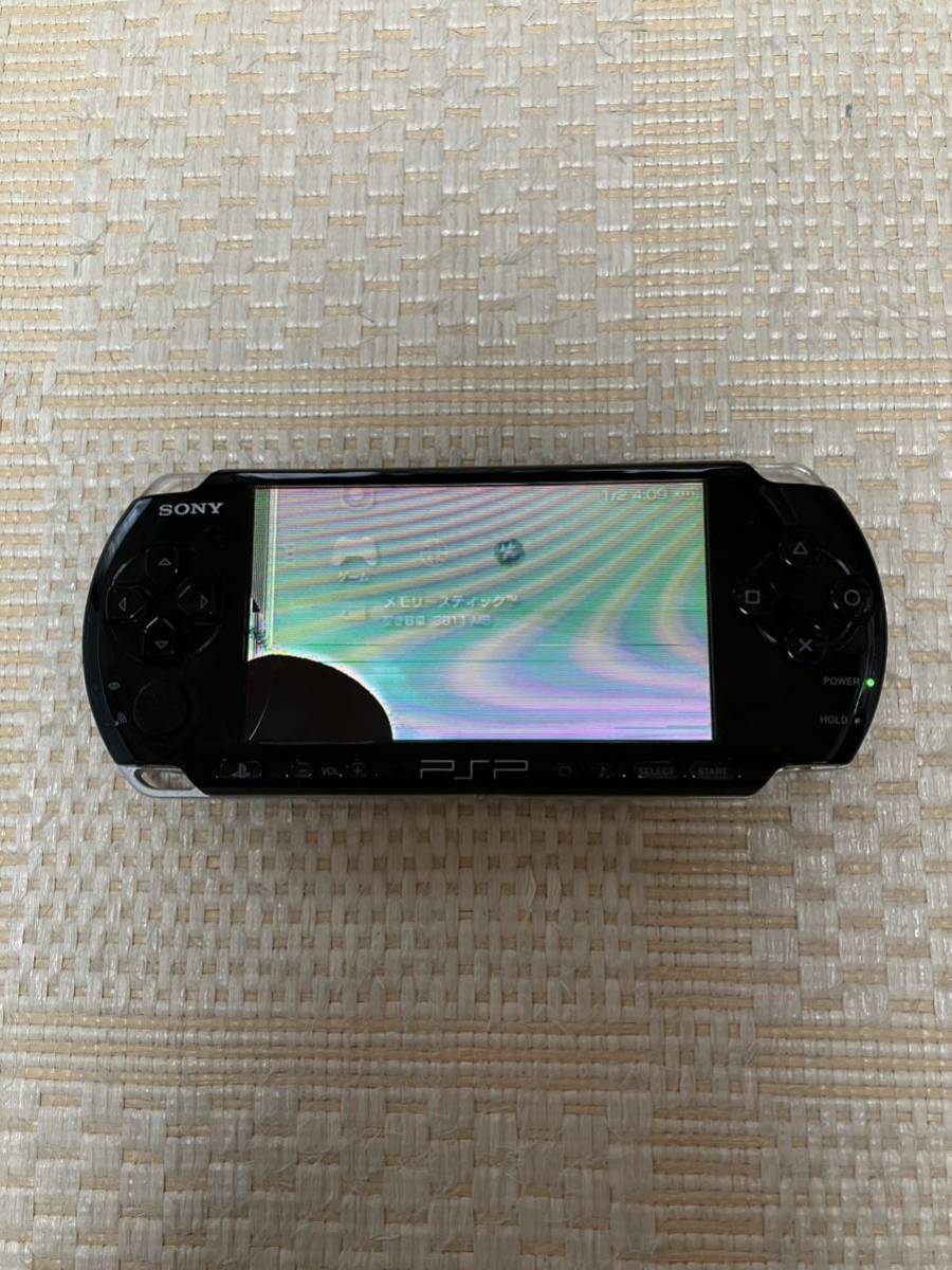 PSP 3000 本体 簡易動作確認済み 液晶を割ってしまった ブラック 黒_画像3