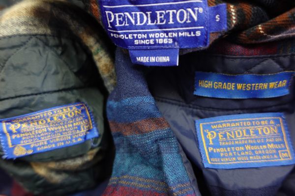 LSH-PEN2 ペンドルトン PENDLETON ウールチェックシャツ￥1～ビンテージUS古着卸大量セット業者まとめ売り_画像2