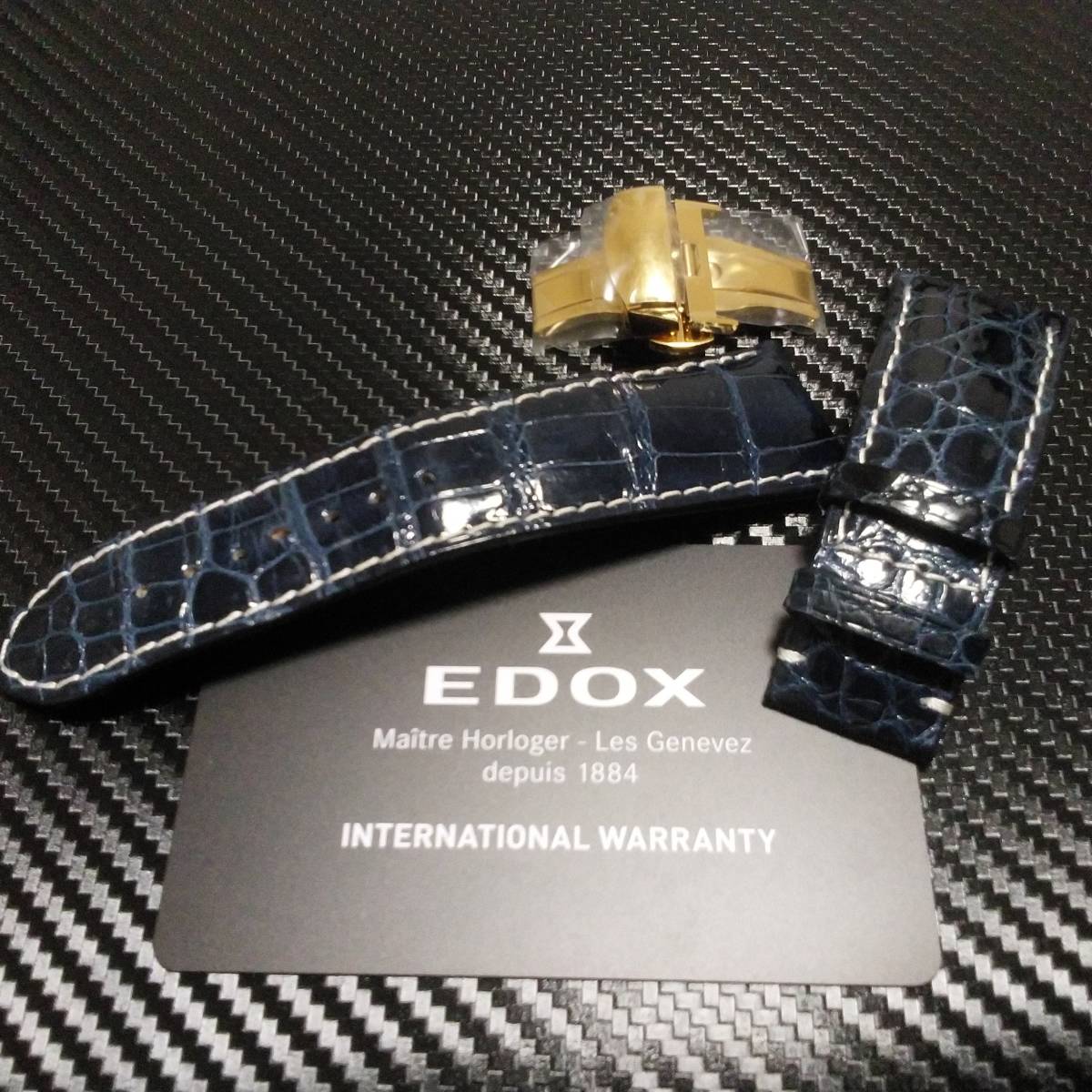 □EDOX□クロノダイルストラップ□クロノオフショア1□おまけ付-