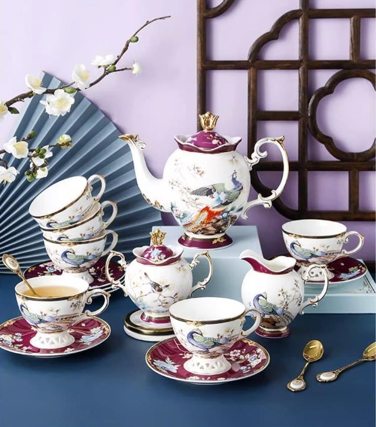ポット カップ ソーサー ラミックス 15点セット 茶器 洋食器 テーブルウェア インテリア アフタヌーンティー