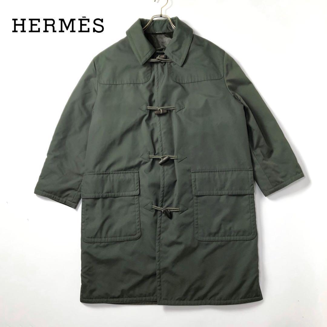 2022人気No.1の Hermes エルメス ステンカラーコート メンズ カーキ