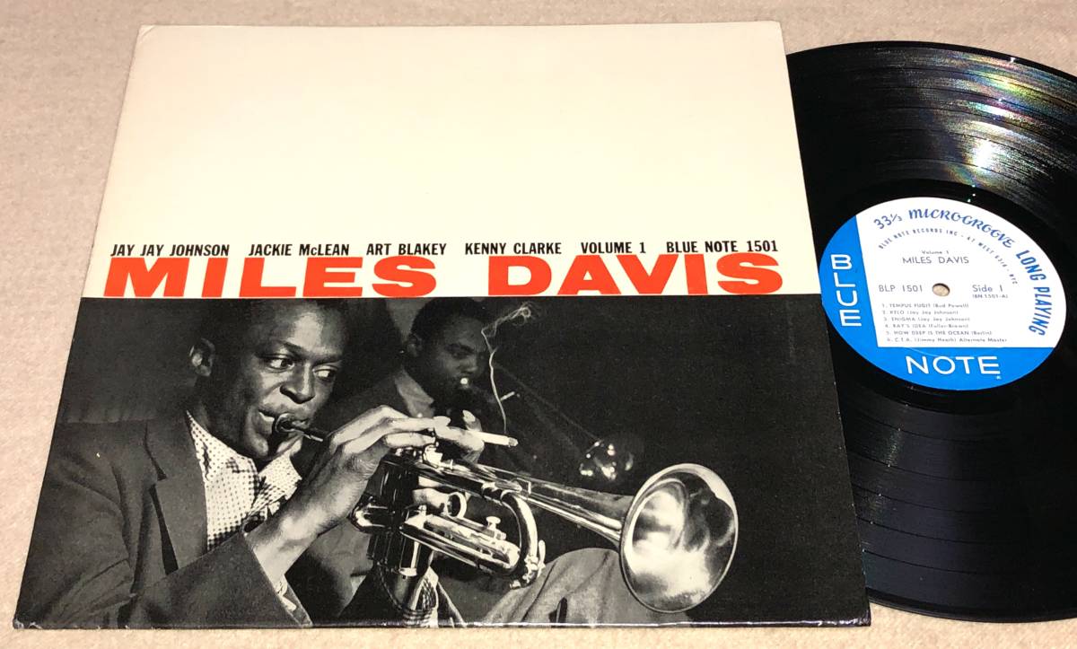 ●2枚組！Mono深溝63rdオリジPromo重量盤Miles Davis / Volume 1 & 2 Jackie McLean,Horace Silver,Art Blakey,Kenny Clarke,Jay J.Johnson_ぱりっとしており綺麗です。