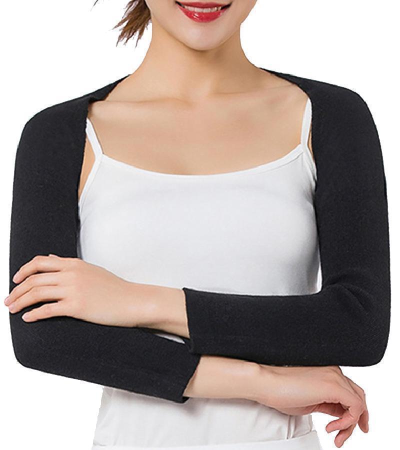 [ temperature . optimum ] shoulder supporter shoulder warmer soft shoulder temperature . goods long sleeve shoulder chilling prevention black 