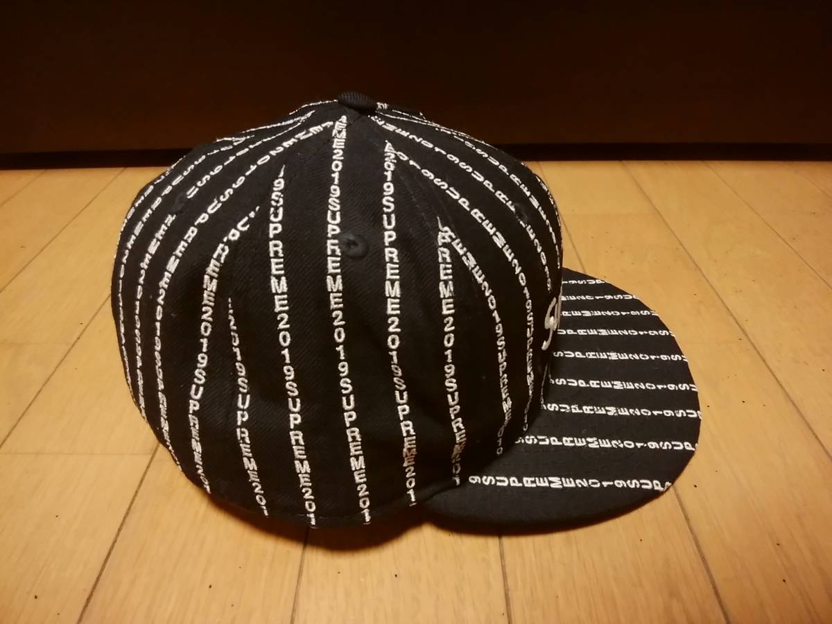 【Supreme シュプリーム×NEW ERA ニューエラ× 】ストライプ柄ベースボールキャップ ボックスロゴ刺繍 限定コラボモデル 人気アイテム_画像3