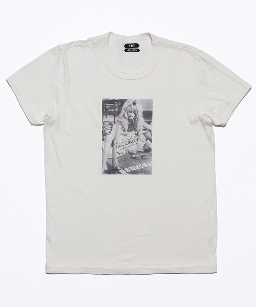 【TMT】TシャツL 日本製 高級 人気アイテム 「POLAROID PICTURE TEE(Brigitte) Tシャツ」 ガールプリント入り 限定フォトTシャツ 完売品_画像1