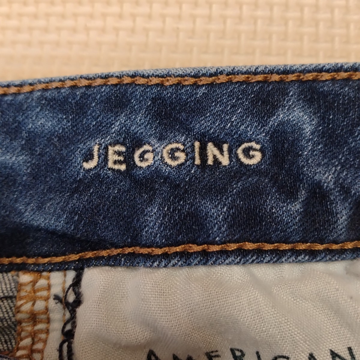 American Eagle ジェギング NEXT LEVEL STRETCH ジーンズ デニム ジーパン ストレッチ JEGGING アメリカンイーグル 紺 0S _画像10