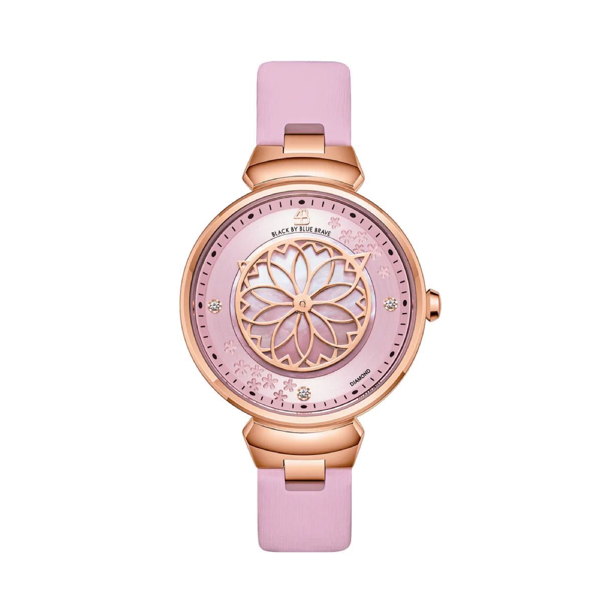 【期間限定値下げ】4B 腕時計　桜型パーツ　桜色