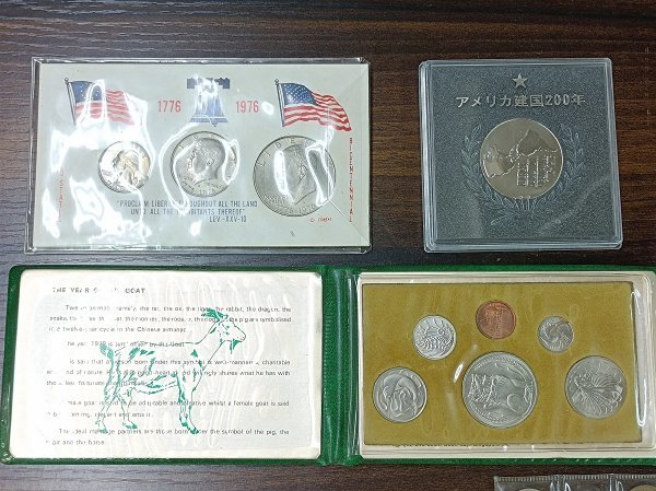 BNF23　記念コイン・記念メダル　おまとめ　アメリカ建国200年　ジャマイカ1977プルーフ　シンガポール　など_画像2