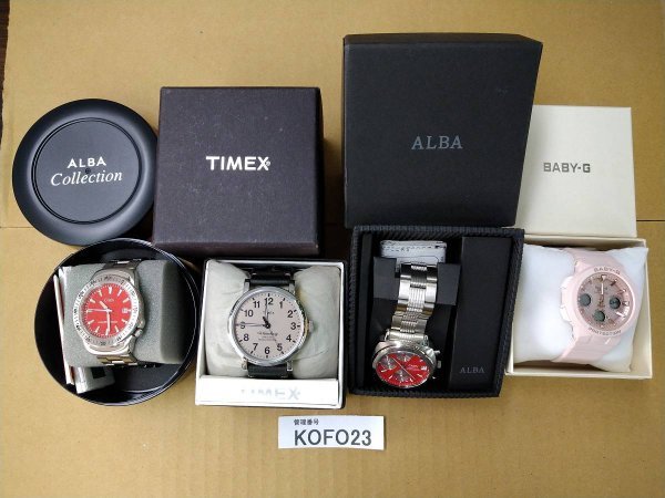 KOFO23　ジャンク品　部品取りに　時計　腕時計　メンズ　レディース　カシオ　Baby-G　ALBA　TIMEX　おまとめ_画像1