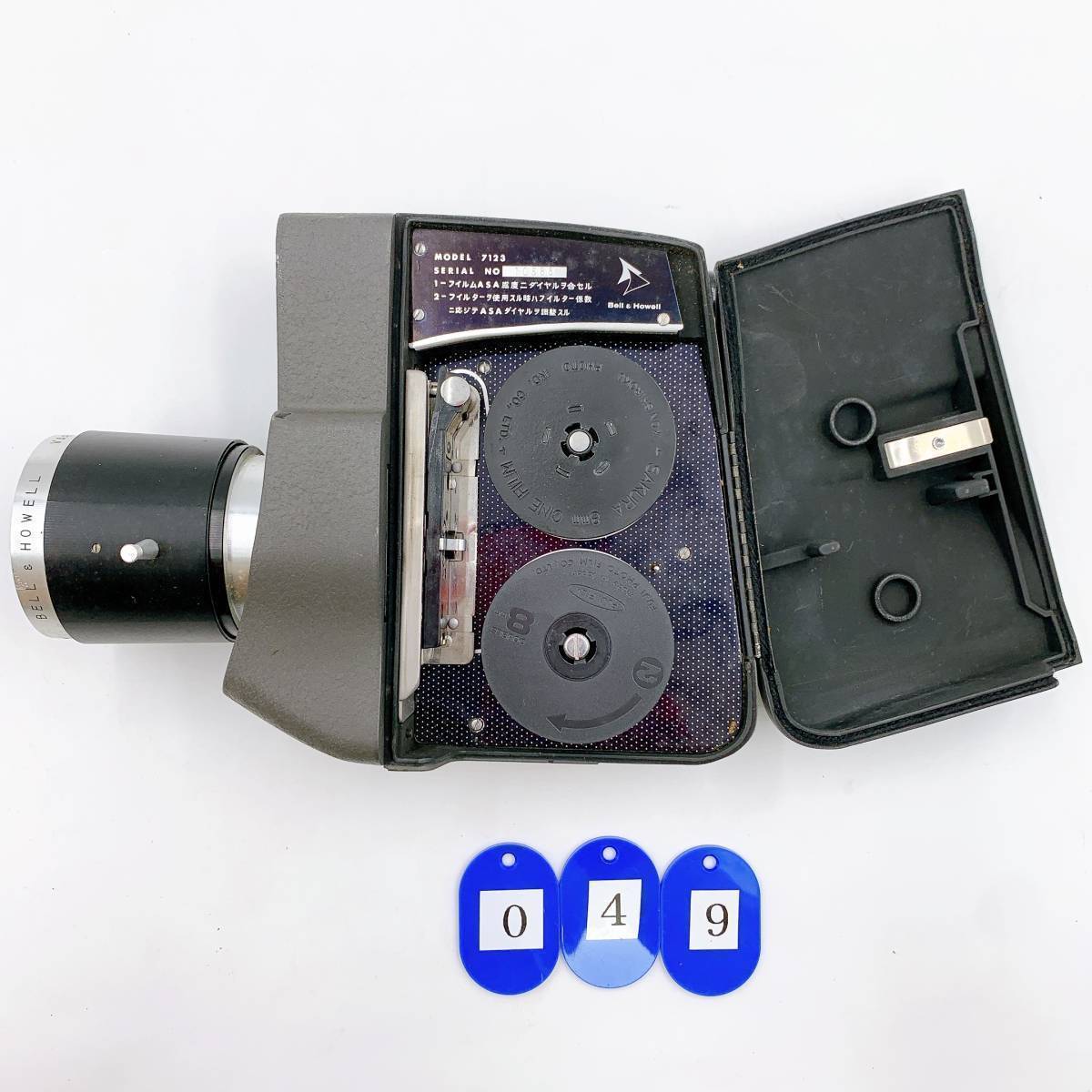 【ジャンク品】8ミリカメラ bell&Howell ELECTRIC EYE CINE CAMERA /VARIZOOM 1.8/model 7123 簡易動作確認済み 現状販売品 O23M49_画像5