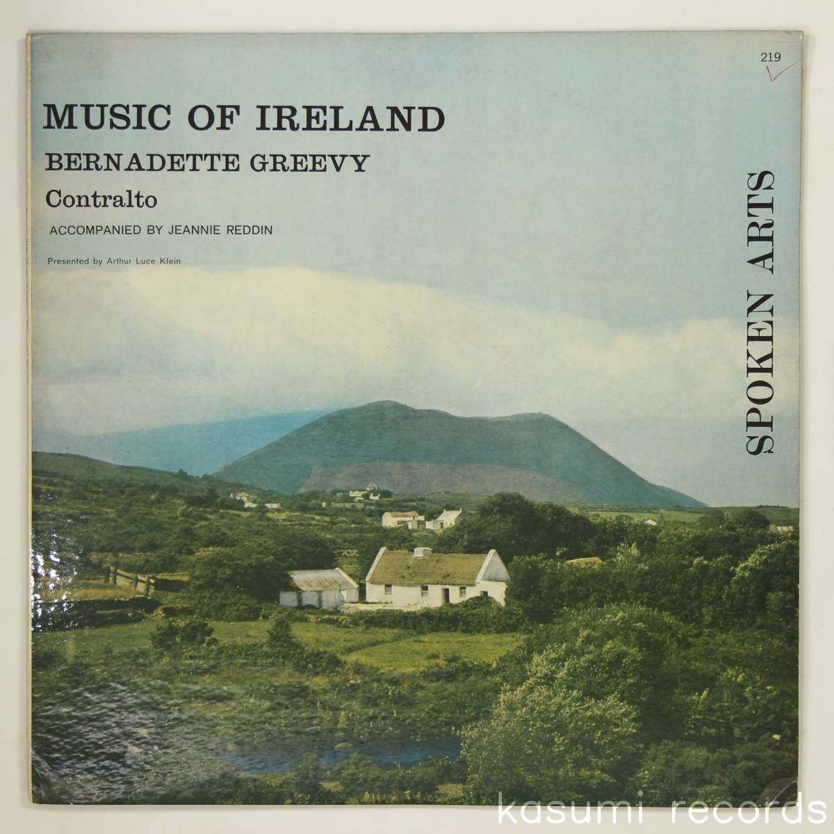 【US盤LP】BERNADETTE GREEVY, JEANNIE REDDIN/MUSIC OF IRELAND(並良品,アイルランド民謡,SPOKEN ARTS)の画像1