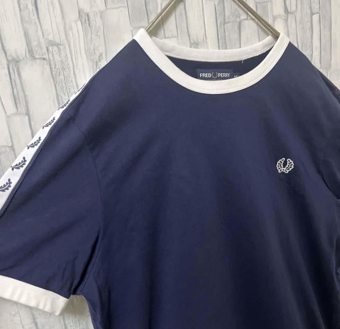 FRED PERRY フレッドペリー 半袖 リンガー ネック Tシャツ サイズM