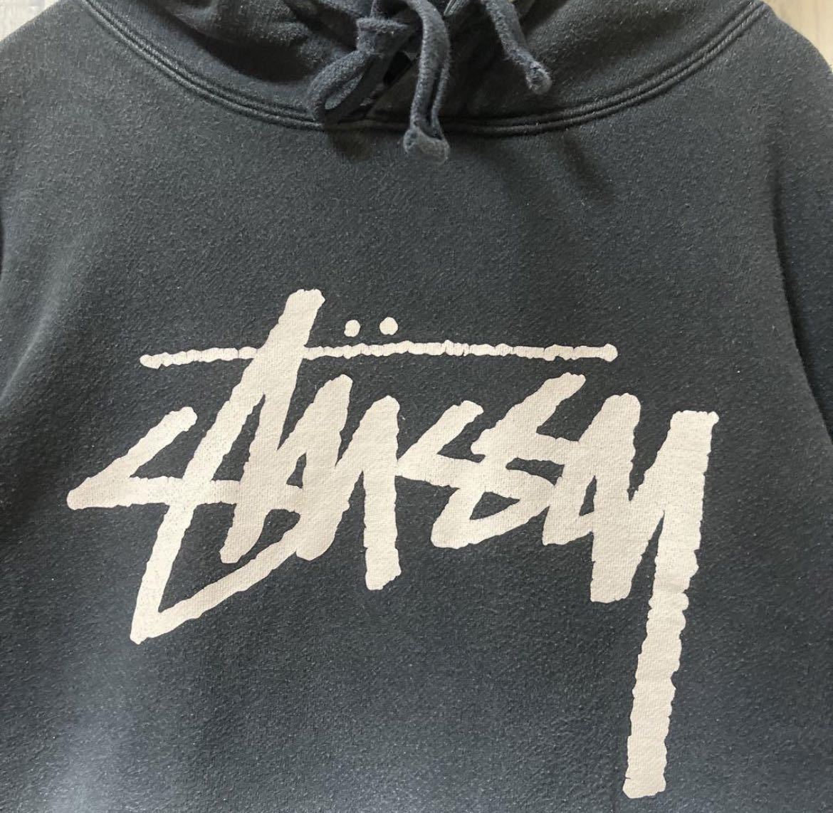 stussy ステューシー 長袖 パーカー スウェット プルオーバー デカロゴ センターロゴ サイズM グラデーション フーディ 送料無料_画像4