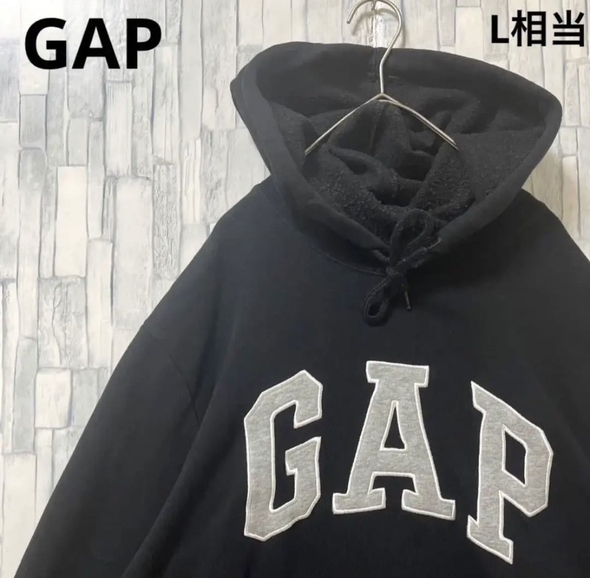 GAP ギャップ パーカー 裏起毛 プルオーバー 黒 Mサイズ