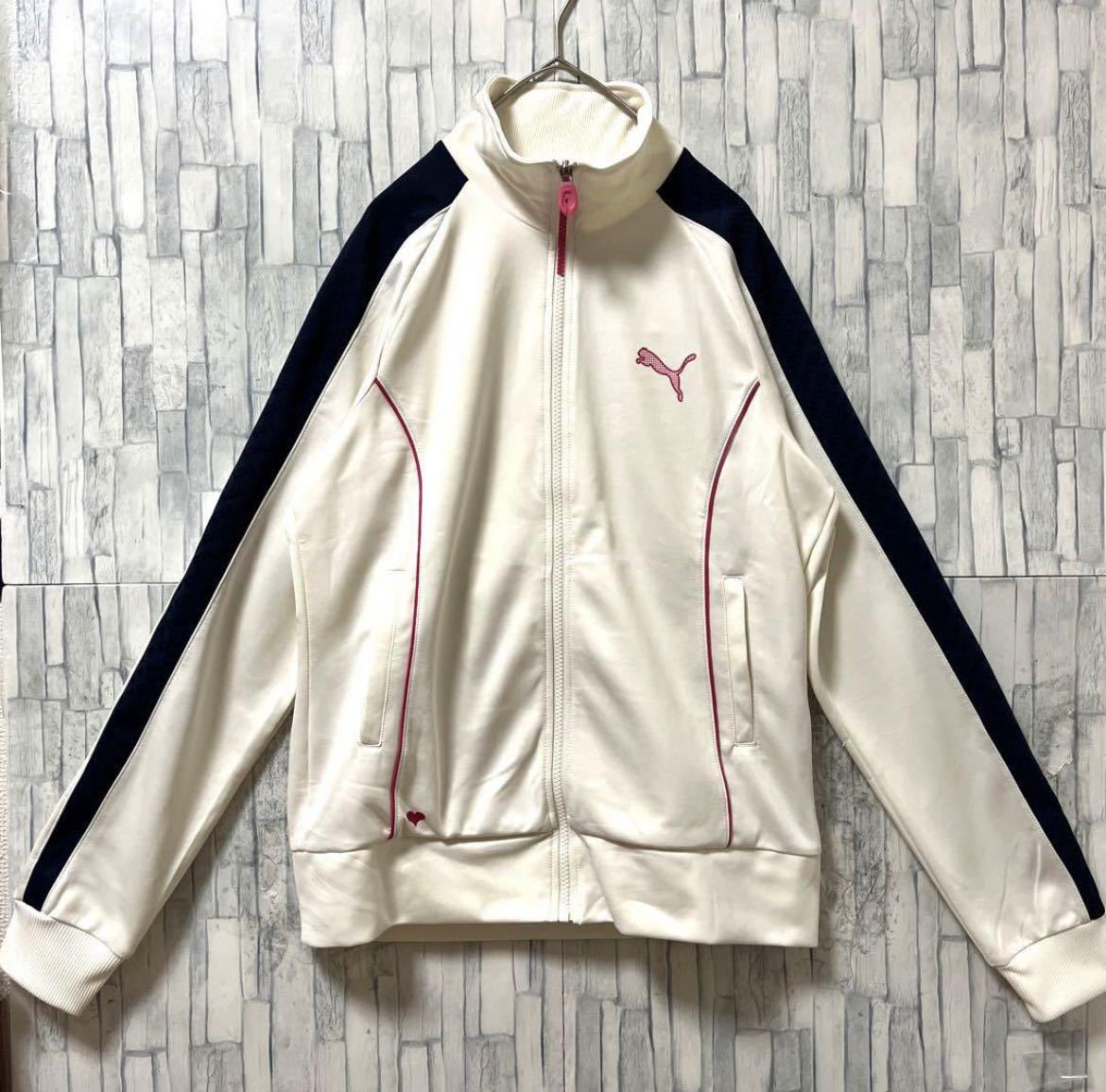 PUMA プーマ ジャージ 上 トラックジャケット サイズM ホワイト PUMA プーマ ジャージ 上 トラックジャケット サイズM ホワイト