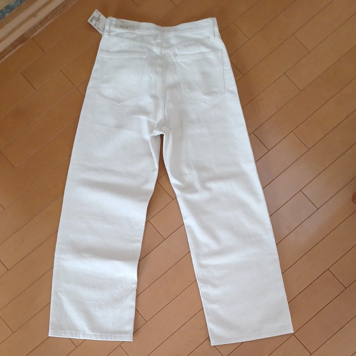 裾あげあり MUJI 無印良品 デニム ワイドパンツ ホワイトデニム デニムパンツ ホワイトジーンズ 生成 きなり オフホワイト