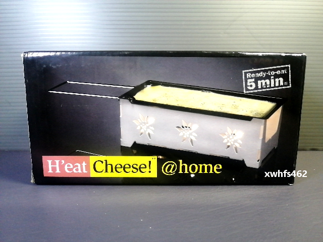 即決美品 NOUVEL チーズヒーター ホワイト花柄 H'eat Cheese@home クリスマス 自宅 キャンプ パーティー チーズフォンデュ ラクレット zak_画像2