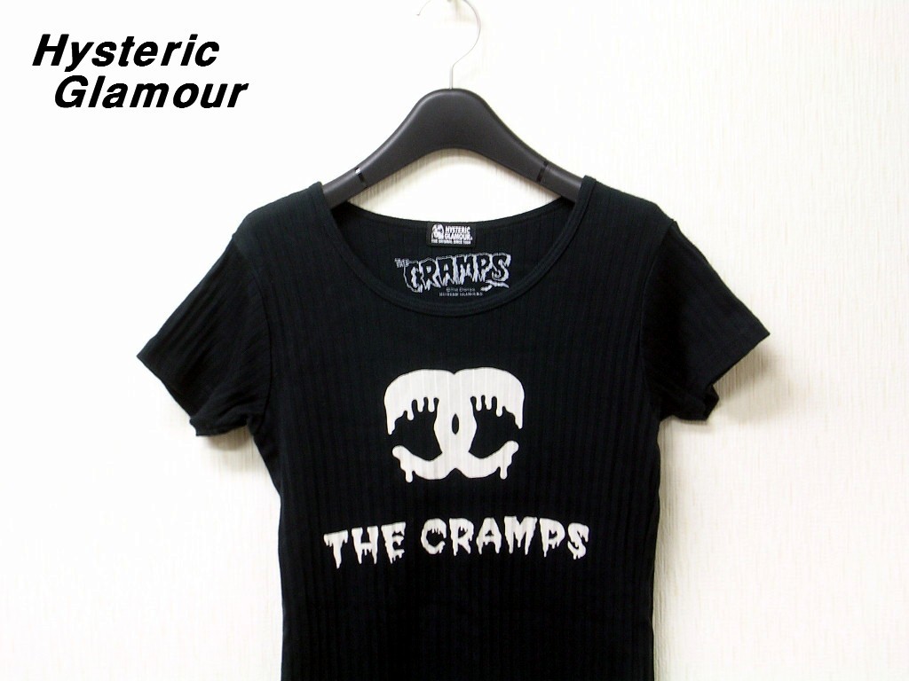 高価値】 F【HYSTERIC GLAMOUR ブラック】 Tシャツ ザ・クランプス