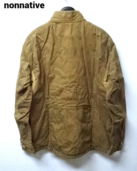 0 ¥59,640【nonnative RIDER JACKET COTTON MIX WEATHER PARAFFIN COATED NN-J1803 BEIGE ノンネイティブ ライダー ジャケット】_画像3