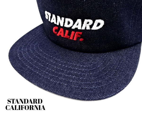  новый товар [STANDARD CALIFORNIA SD LOGO DENIM CAP NAVY INDIGO стандартный California SD Logo Denim колпак темно-синий индиго ]