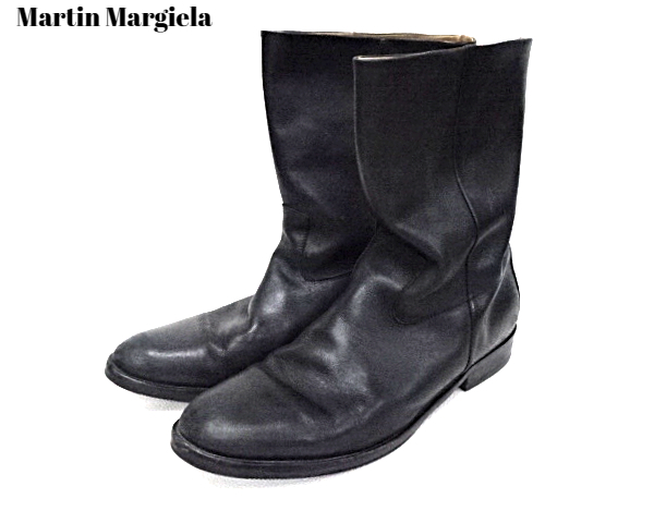 45(30cm)【Martin Margiela 22 Leather Boots Black マルタン マルジェラ レザーブーツ ブラック マルタン・マルジェラ】_画像1