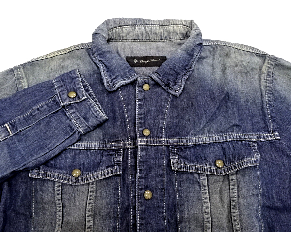 2 ￥24,150【Lounge Lizard DENIM SHIRT INDIGO ラウンジリザード デニムシャンブレーシャツ CAI 8306 5069 インディゴ】_画像4