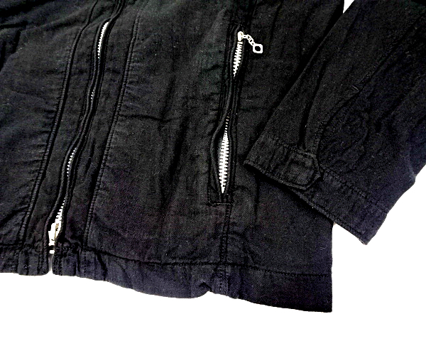 1【LOUNGE LIZARD Zip JACKET Black ラウンジリザード Zipジャケット Zipシャツジャケット ブラック】_画像8