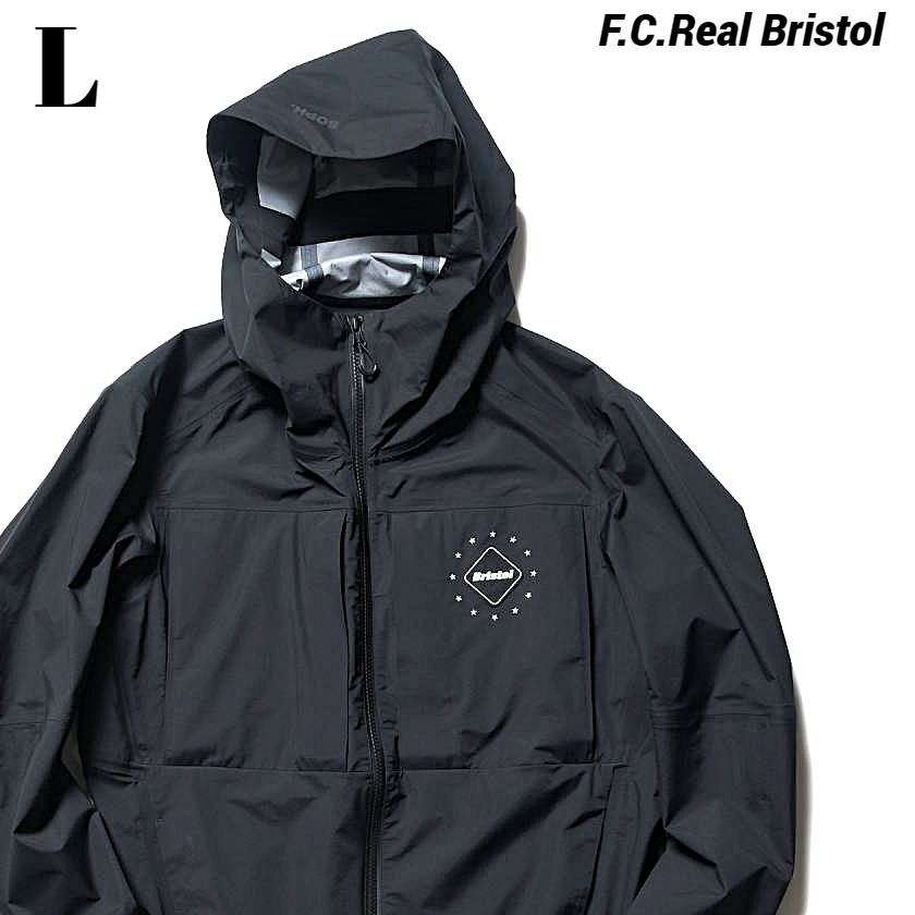 L ￥63,800 新品【F.C.Real Bristol 3LAYER UTILITY TEAM JACKET FCRB-222038 BLACK F.C.R.B. 3レイヤー ユーティリテー チームジャケット_画像1