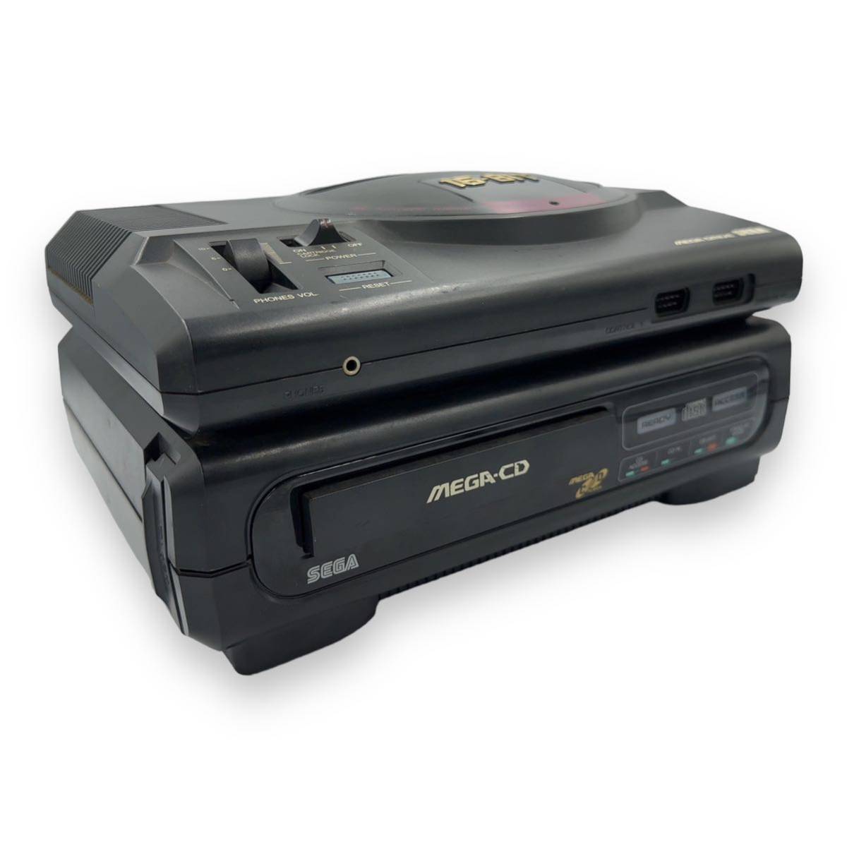 SEGA メガドライブ メガCD 本体 MEGA-CD MEGA DRIVE HAA-2510/2910 ディスク読み込みOK 現状品_画像1