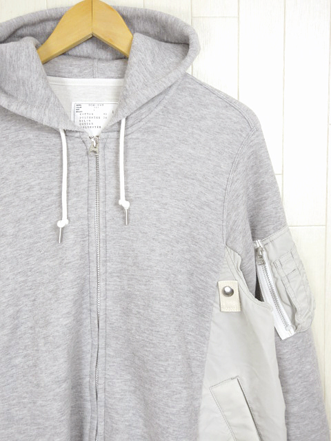 サカイ sacai スウェット MA-1 ドッキングパーカー Sponge Sweat サカイ sacai スウェット MA-1 ドッキングパーカー Sponge Sweat