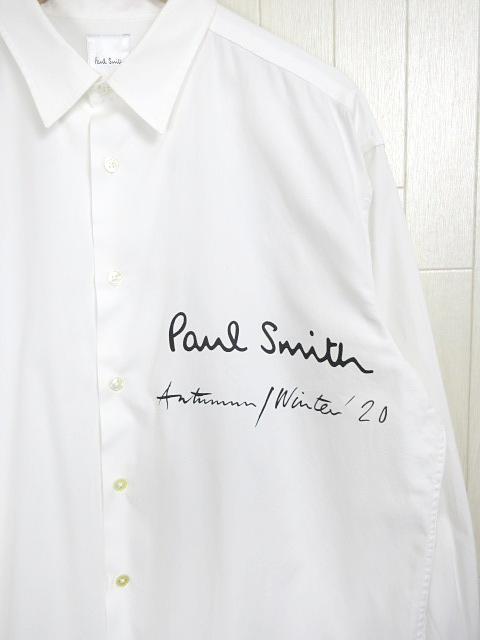 ポールスミス Paul Smith シャツ ドレスシャツ オータム/ウィンター 2020-21年秋冬 ランウェイ コレクション ホワイト size XL メンズ_画像3