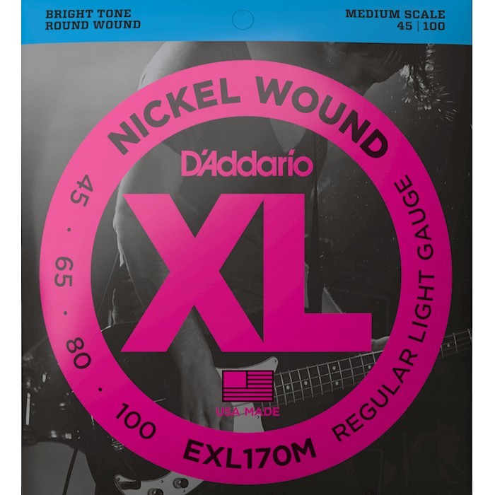 D'Addario EXL170M Nickel Wound 045-100 Medium Scale ダダリオ ベース弦_画像1
