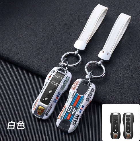 [ Porsche ] Martini key cover key case Panamera Boxster 718 Cayenne 911ma relation man white type B