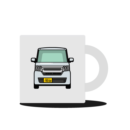 【マグカップ】ナンバープレート入れ・車体色変更可能・ ホンダ N-BOX（2022年式）風_画像1