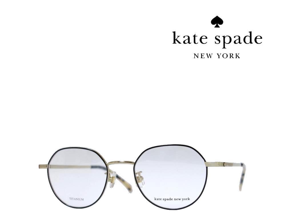 【Kate spade】 ケイトスペード　メガネフレーム　TABIA/F　J5G　ブラック・ゴールド　国内正規品