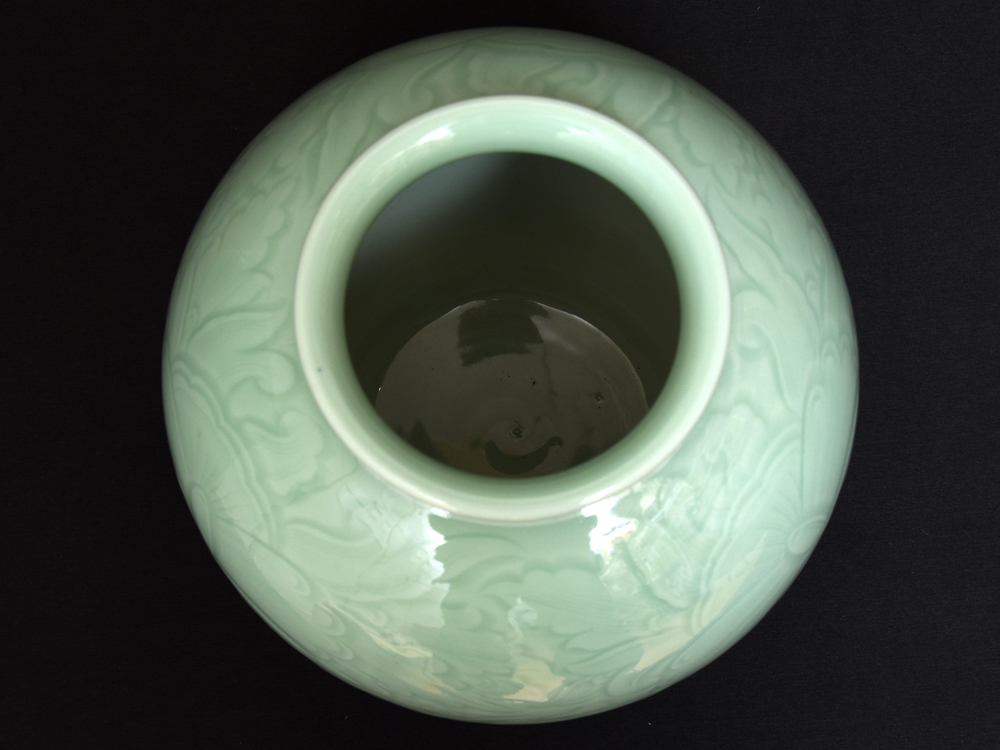  flat cheap ...( structure ) celadon Tang .. vase ..... flower vase flower go in flower raw diameter / height together 23. Kyoyaki tea utensils . tool ceramics and porcelain old ceramics and porcelain z5726o