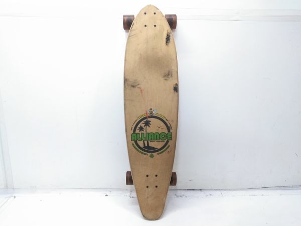 ◇ALLIANCE アライアンス YELLOW JACKETS WOODY LONGBOARDS ロング スケートボード 全長96㎝ 1025B14D @140 ◇_画像1