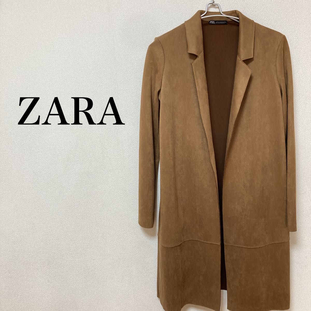ZARA スエード調 薄手 ロングコート - ジャケット・アウター