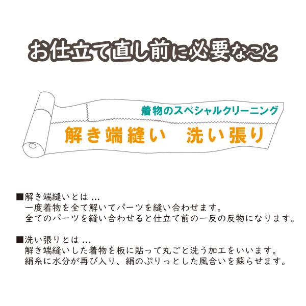 着物 仕立て直し 色無地 リフォーム ハイテクミシン(単衣)洗い張りなどコミコミ 悉皆屋_画像6