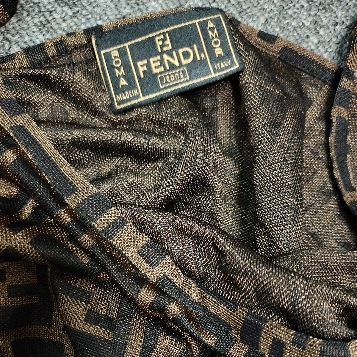 正規代理店タグ★フェンディ FENDI jeans★キャミソール/ノースリーブ★ズッカ柄【i44/30inch/F40】TOPS JAPAN  Limited ◆pKC4