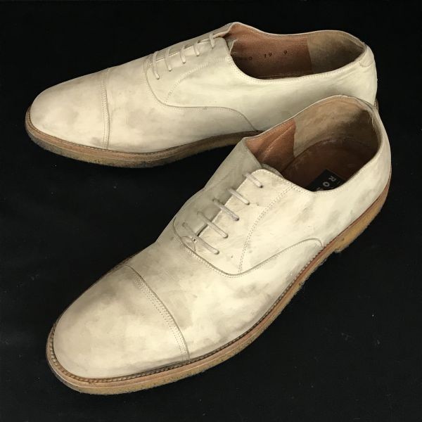 ビンテージ★フラテッリロセッティ/FRATELLI ROSSETTI★クレープソール/ストレートチップ【9/ベージュ/BEIGE】内羽根式/dress shoes◆pi-55