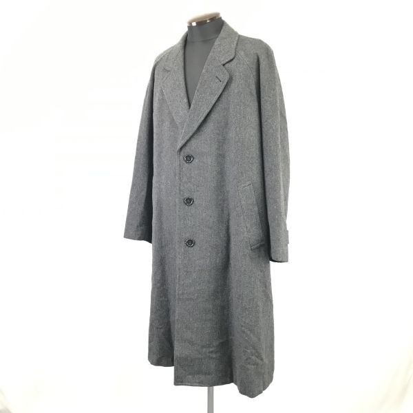 90s-00s★スーパーロード/SUPER LORD★ウール/ロング/チェスターコート【Mens size -L/グレー/GRAY】Coats/Jackets/Jumpers◆pBH267_画像2