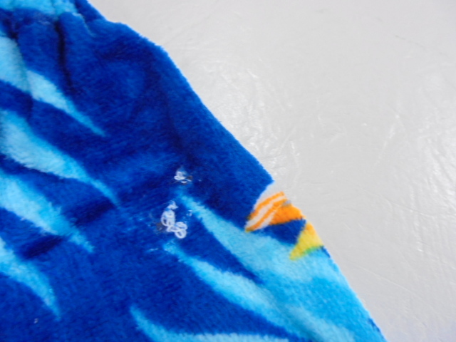 [KCM]Z-2iro-202* exhibition goods * circle .100cm height to coil towel wrap towel botanikaru leaf pattern swim pool put on change blue approximately 100×120cm