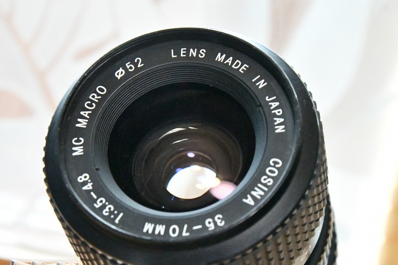 オールドレンズ COSINA 35-70MM 1:3.5-4.8 MC MACRO レンズフィルター52ｍｍ 一眼レフカメラ【中古】_画像6