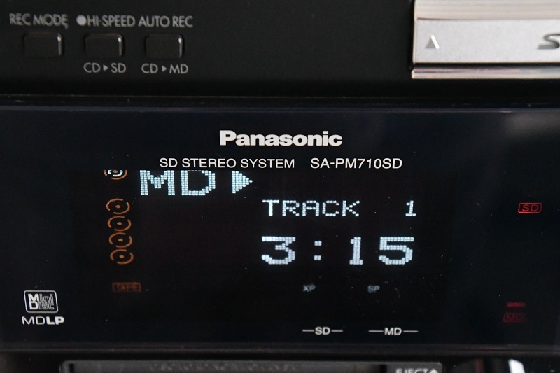 Panasonic SC-PM710SD-K SD stereo system black CD MD SD cassette AM FM radio [ used ]