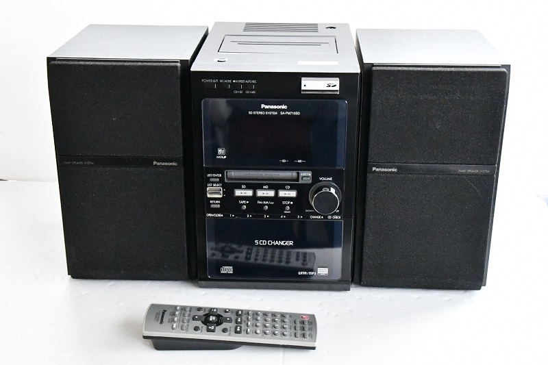 Panasonic SC-PM710SD-K SD stereo system black CD MD SD cassette AM FM radio [ used ]